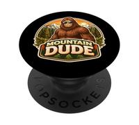 Mountain Dude Big foot Big-foot Sasquatch Escursionismo Campeggio PopSockets PopGrip Adesivo