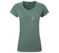 Mountain Equipment - Women's Mountain Flower Tee - T-shirt 36 olivia/turchese