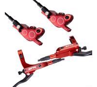 Mountain For Bicycle Hydraulic Brake Set, 4 pistoni freni a disco per il massimo controllo sui sentieri (rosso)