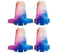 Mountain For Bike - Set parafango pieghevole per DH, downhill e fuoristrada, forcella anteriore e posteriore in PP con deflettori regolabili, sporco (blu)