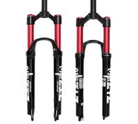 Mountain Front Fork 26 inch 27.5 inch 29 inch Doppia Camera d'Aria Forcella della Bicicletta Ammortizzatore Forcella Anteriore Forcella Aria Forcella (Camera d'aria rossa, 29'')