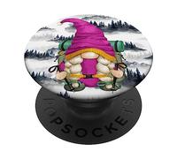 Mountain Hike Gnome With Pine Tree Pattern For Hiking Mom PopSockets PopGrip Adesivo
