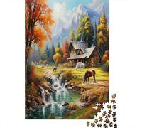 Mountain Hut Puzzle 1000 Pezzi, Strumento Cognitivo, Progetto Condiviso, Opera Da Mostrare 1000pcs (75x50cm)