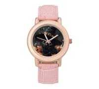 Mountain Lake House Swan Orologio da polso da donna, elegante, analogico, al quarzo, cinturino in pelle, Stile:, regular, Cinturino