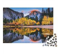 Mountain Lake Puzzles 1000 Pezzi Materiale Riciclato Autumn View Puzzles per Anziani Puzzle Gioco Props Interessante Accessori per Gioco Familiare per Adulti 52x38cm/1000pcs