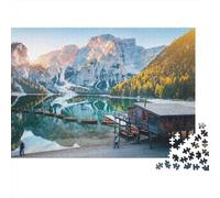 Mountain Lake Scenery Puzzle Da 1000 Pezzi in Carta Ecologica Per Bambini Principianti, Puzzle Ultra Difficile, Divertimento Dopo Scuola, Puzzle Miglior Valutato Per Giovani Apprendisti 52x38cm/1000p
