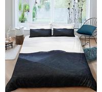 Mountain Landscapecopripiumino microfibra morbida Set di 3 Pezzi stampa di 3D cerniera nascosta Natural Serene Set Di Copripiumino con federe per cuscini traspirante for adulti King（220x240cm）