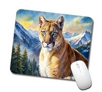 Mountain Lion Cougar Watercolor Mouse Pad Morbido Tappetino Scrivania Portatile Mousepad for Casa Accessori Scrivania Computer 25X30Cm