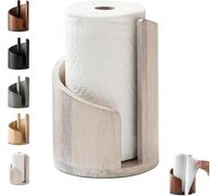 Mountain Paper Towel Holder 2026 Nuovo supporto in legno di mango con base in ferro, funzionamento con una sola mano, adatto a rotoli Jumbo, moderno porta asciugamani da bancone per cucina e bagno