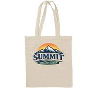 Mountain Peak Con Sunrise Sfondo Cotone Naturale Tote Bag Bianco