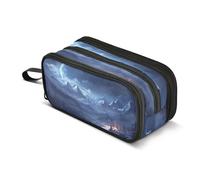 Mountain Peaks Sky Moon - Astuccio grande con 3 scomparti, per la scuola, per ragazzi e ragazze, Multicolore, Taglia unica, Organizer per borse