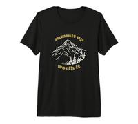 Mountain Pun Summit ne Vale la Pena Maglietta Premium