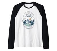 Mountain River Faith Verse Deep Waters Comfort Citazione Maglia con Maniche Raglan