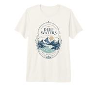 Mountain River Faith Verse Deep Waters Comfort Citazione Maglietta Premium