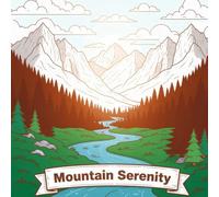 Mountain Serenity: A Relaxing Coloring Journey Through Majestic Mountain Landscapes