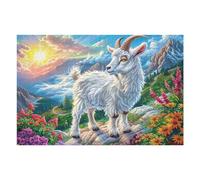 Mountain Sheep Rompicapo 1000 Pezzi Puglia Per Adulti Meadow Flora Dusk Cartone Spesso Resistente Per Tempo Libero E Passatempo Da Passatempo Con Poster Incluso Top Vendita 1000 PCS