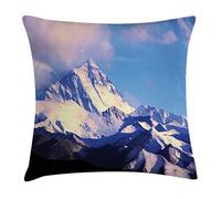 Mountain, Snowy Landscape of The Highest Mount Everest from North Cloud On Glacier Copricuscini Elegante Decorativi Federa Personalizzato Federe De Cuscini per Estate Divani 45X45Cm