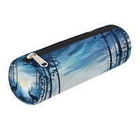 Mountain Stream, astuccio per matite con renna, per la scuola, per ragazze, ragazzi, adolescenti, donne, trousse per pennelli da trucco