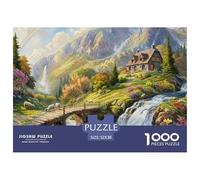 Mountain Stream Cottage Puzzle Giochi 1000 Pezzi Regalo Per Lui E Per Lei Arte Interesting Puzzle Adulti Foto 52x38cm/1000pcs