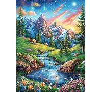 Mountain Stream Landscape Rompicapo 500 Pezzi Per Regalo Di Compleanno Cartone Di Alta Qualità Per Adulti Fairy Tale Oil Painting Dream Antistress Per Hobby E Passatempo Qualità Premium 500 PCS