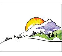 Mountain Sun biglietti di ringraziamento - Set di 12 biglietti e buste