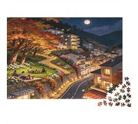 Mountain Town Puzzle 1000 Pezzi Riciclato Material Cozy Night Puzzle per Ragazzi e Ragazze Ages 6 Years Up Divertente And Stimolante Family Game Activity 52x38cm/1000 Pezzi
