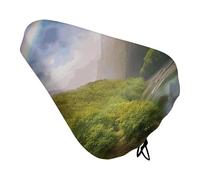 Mountain Valley - Coprisedile per bicicletta con arcobaleno, imbottito, extra largo, per donne e uomini, comodo, impermeabile, con coulisse, adatto per strada, montagna, Exerci