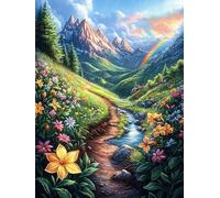 Mountain Valley Landscape Puzzle 1000 Pezzi Per Adulti Esperti Mitos Cuento De Hadas Cartone Di Alta Qualità Difficoltà Estrema Senza Sbavature Per Hobby E Passatempo Con Colla Inclusa 1000 PCS