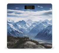 Mountain View Bilancia da bagno con accensione e spegnimento automatico, display LCD retroilluminato, bilancia digitale quadrata con angoli arrotondati, bilancia da bagno per la casa e le camere da