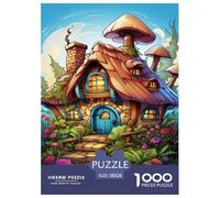 Mountain Village Cottage 1000 Pieces Jigsaw Puzzle Fun Cute Animal Jigsaw Puzzle for Adults for Adults from 14 Years Educational Gift for Children Jigsaw Games 38x26cm/1000pcs