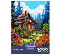 Mountain Village Cottage 1000 Pieces Puzzle Creative Cute Animal Puzzle for Adults for Adults from 14 Years Gift Jigsaw Games 38x26cm/1000pcs