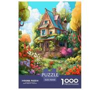 Mountain Village Cottage 1000 Pieces Puzzle Fun Cute Animal Children's Jigsaw Puzzle for Adults from 14 Years Colorful Toy Gift for Family Jigsaw Games 70x50cm/1000pcs