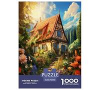 Mountain Village Cottage Jigsaw Puzzle Impossibili 1000 Pezzi Decorazione Per La Casa. Rilassamento E Intelligence Per Adulti E Ragazzi Da 14 Anni 70x50cm/1000pcs