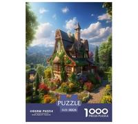 Mountain Village Cottage Jigsaw Puzzle Impossibili 1000Pcs Decorazione Per La Casa. Rilassamento E Intelligence Per Adulti E Ragazzi Da 14 Anni 38x26cm/1000pcs