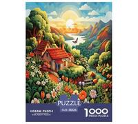Mountain Village Cottage Jigsaw Puzzle Impossible 1000 Pezzi Art Decorazione Per La Casa. Rilassamento E Intelligence Per Adulti E Ragazzi Da 14 Anni 38x26cm/1000pcs