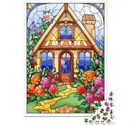 Mountain Village Cottage Puzzle Da 1000 Pezzi, Architettura Olistica, Esperienza Catartica, Decorazione Parlante 1000pcs (75x50cm)