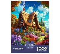 Mountain Village Cottage Puzzle Impossible 1000Pcs Art Decorazione Per La Casa. Giochi Rilassamento E Intelligence Per Adulti E Ragazzi Da 14 Anni 38x26cm/1000pcs