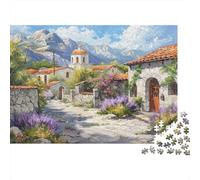 Mountain Village Scene_2 Puzzle Per Adulti 1000 Pezzi Per Uomini E Donne Attività Domestiche Arredamento Casa Made in Europa Sviluppo Della Concentrazione Materiali Ecologici 38x26cm/1000pcs