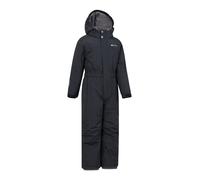Mountain Warehouse Mountain Warehouse - Tuta da neve tuta intera impermeabile per bambini con fodera in pile 122128cm Nero