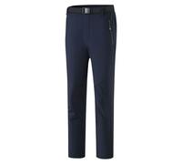Mountain Warehouse - Pantaloni da trekking da uomo, foderati in pile, convertibili, da viaggio, pesca, traspiranti, leggeri, ad asciugatura rapida, con cerniera, con elastico in vita, Blu, XXL