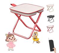 Mountaineering and Hiking Portable Stool (10.2 * 10.2 * 9.1 In),Outdoor Folding Camping Stools, Portable Camping Stool, Upgraded Foldable Design, Hold up to 330 Lbs,For Outdoor Travel,Beach (Red)