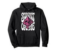 Mountaineering Summit Or Die Peak Bagger Skull Climbing Felpa con Cappuccio