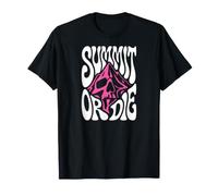 Mountaineering Summit Or Die Peak Bagger Skull Climbing Maglietta
