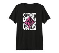 Mountaineering Summit Or Die Peak Bagger Skull Climbing Maglietta Premium