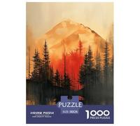 Mountains And Forest in Fog Jigsaw Puzzle Impossible 1000Pcs Decorazione Per La Casa. Giochi Rilassamento E Intelligence Per Adulti E Ragazzi Da 14 Anni 38x26cm/1000pcs