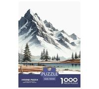 Mountains And Forest in Fog Puzzle Impossible 1000Pcs Decorazione Per La Casa. Rilassamento E Intelligence Per Adulti E Bambini Da 12 Anni 70x50cm/1000pcs
