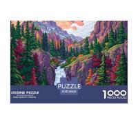 Mountains And Waterfalls Puzzle 1000 Pezzi, Snow Mountain And Forest Collezione D'Arte, Qualità Premium, Per Adulti E Bambini Da 12 Anni Puzzle, Colore 38x26cm/1000pcs