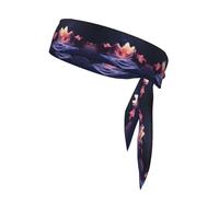 Mountains at Night - Fascia per capelli double-face, unisex, per giocare a palla, fitness e attività all'aperto
