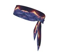 Mountains at Sunrise - Fascia per capelli sportiva double-face, unisex, per giocare a palla, fitness e attività all'aperto