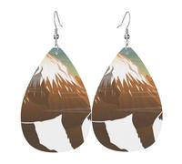 Mountains Bear Orecchini In Pelle Divertenti Orecchini Moda Orecchino In Pelle Per Decorazioni Cosplay Carnevale